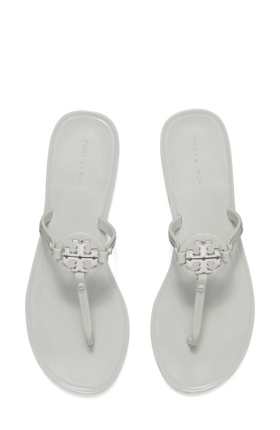 Shop Tory Burch Mini Miller Jelly Thong Sandal In Feather Gray