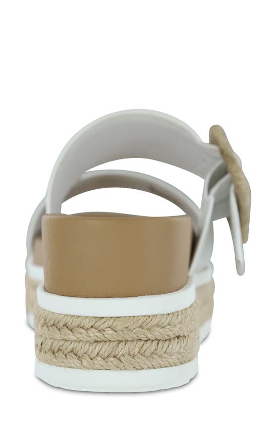 Mia Kenzy Womens Faux Leather Slip On Slide Sandals In White