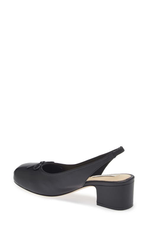 Shop Sandy Liang Slingback Pump In Black Napa