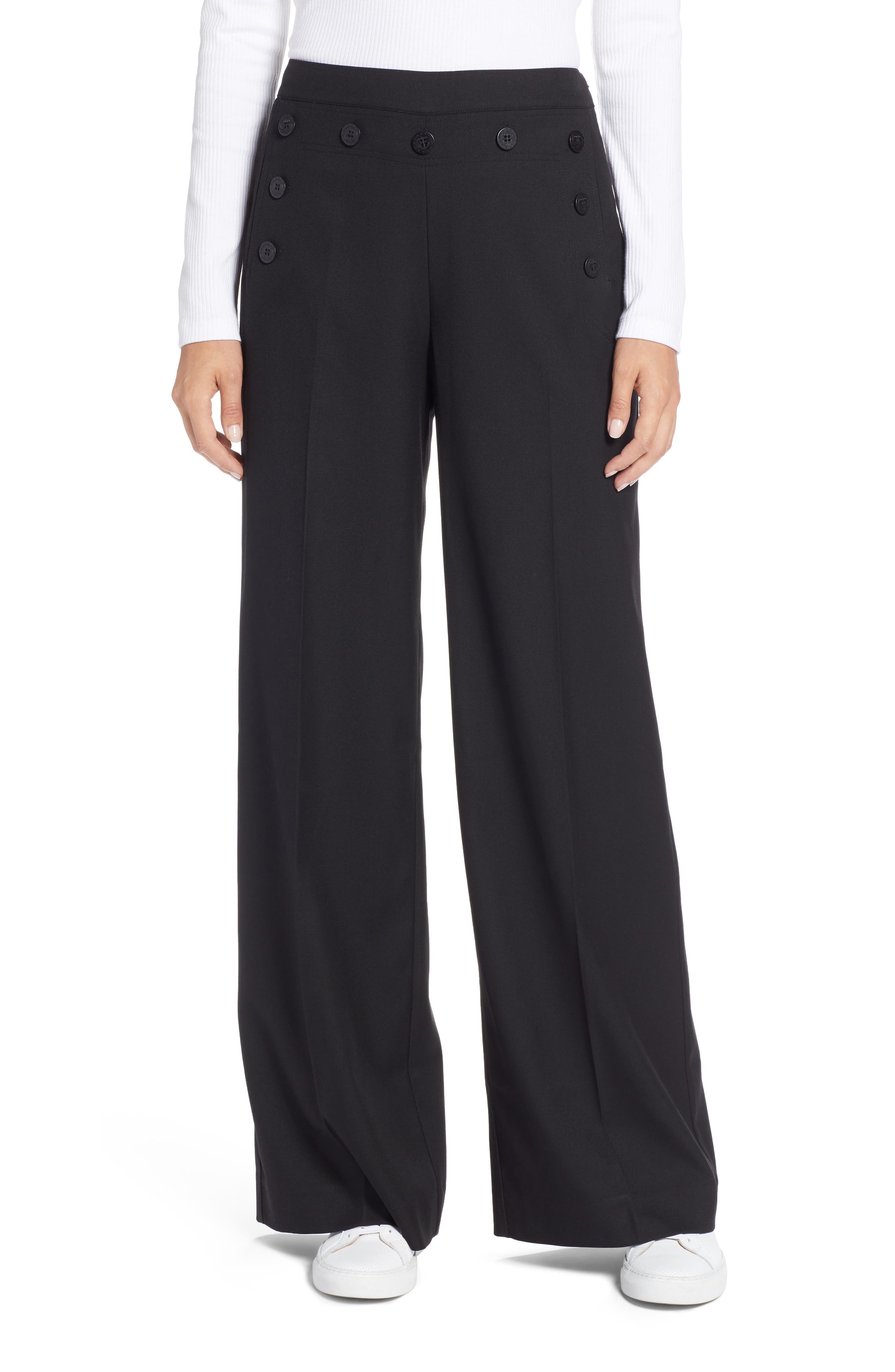 Calvin Klein Wide-leg Sailor Pants in Black