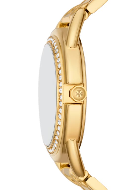 Shop Tory Burch The Miller Glitz Bracelet Watch, 34mm In Gold