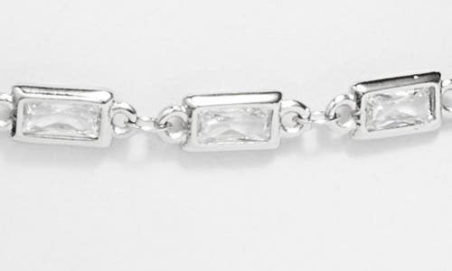 Shop Vidakush Prism Crystal Anklet In Clear/silver