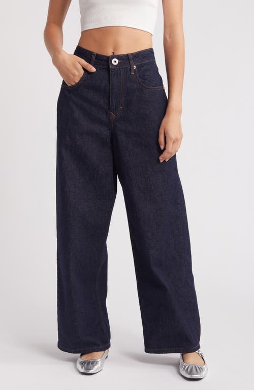 Bdg Urban Outfitters Jaya Low Rise Wide Leg Jeans In Rinse Denim