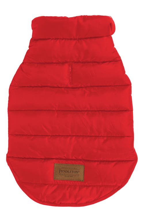 Pendleton Puffer Dog Coat in Red at Nordstrom