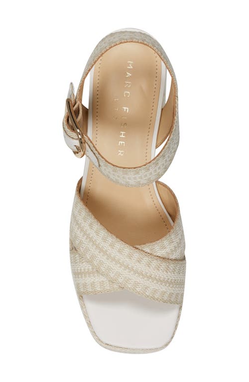 Marc Fisher Ltd Gemmie Platform Sandal In Light Natural 110