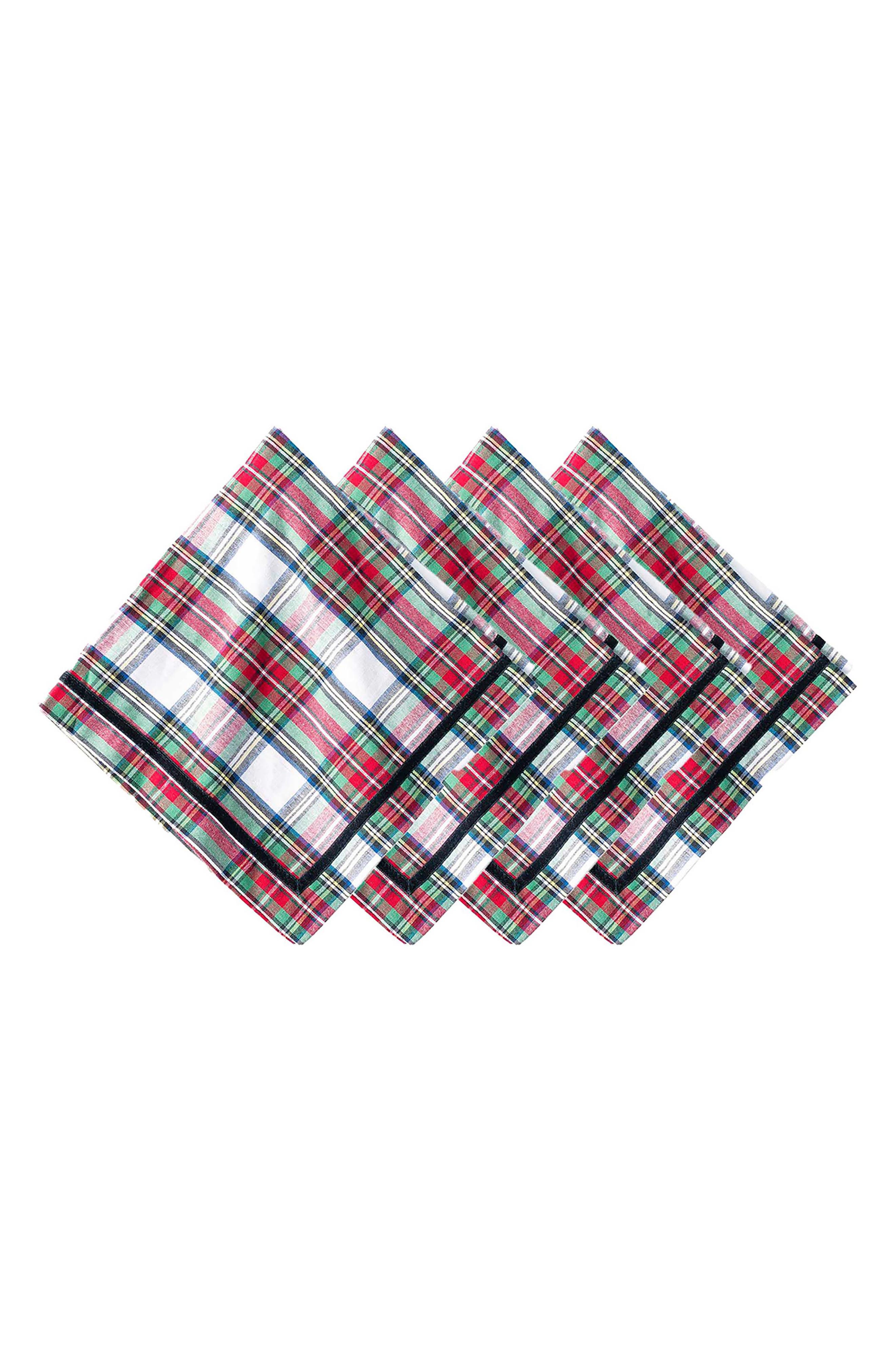 JULISKA JULISKA STEWART TARTAN SET OF 4 NAPKINS