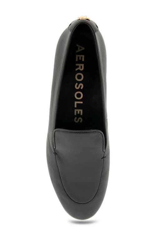 Shop Aerosoles Wells Loafer In Black Shiny Smooth Leather