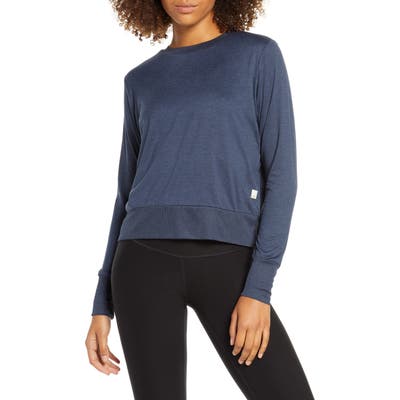 Vuori Daydream Long Sleeve Performance Tee, Blue