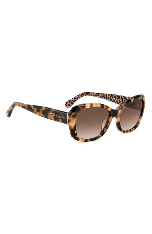 Shop Kate Spade New York Elowen 55mm Gradient Round Sunglasses In Beige/brown Gradient