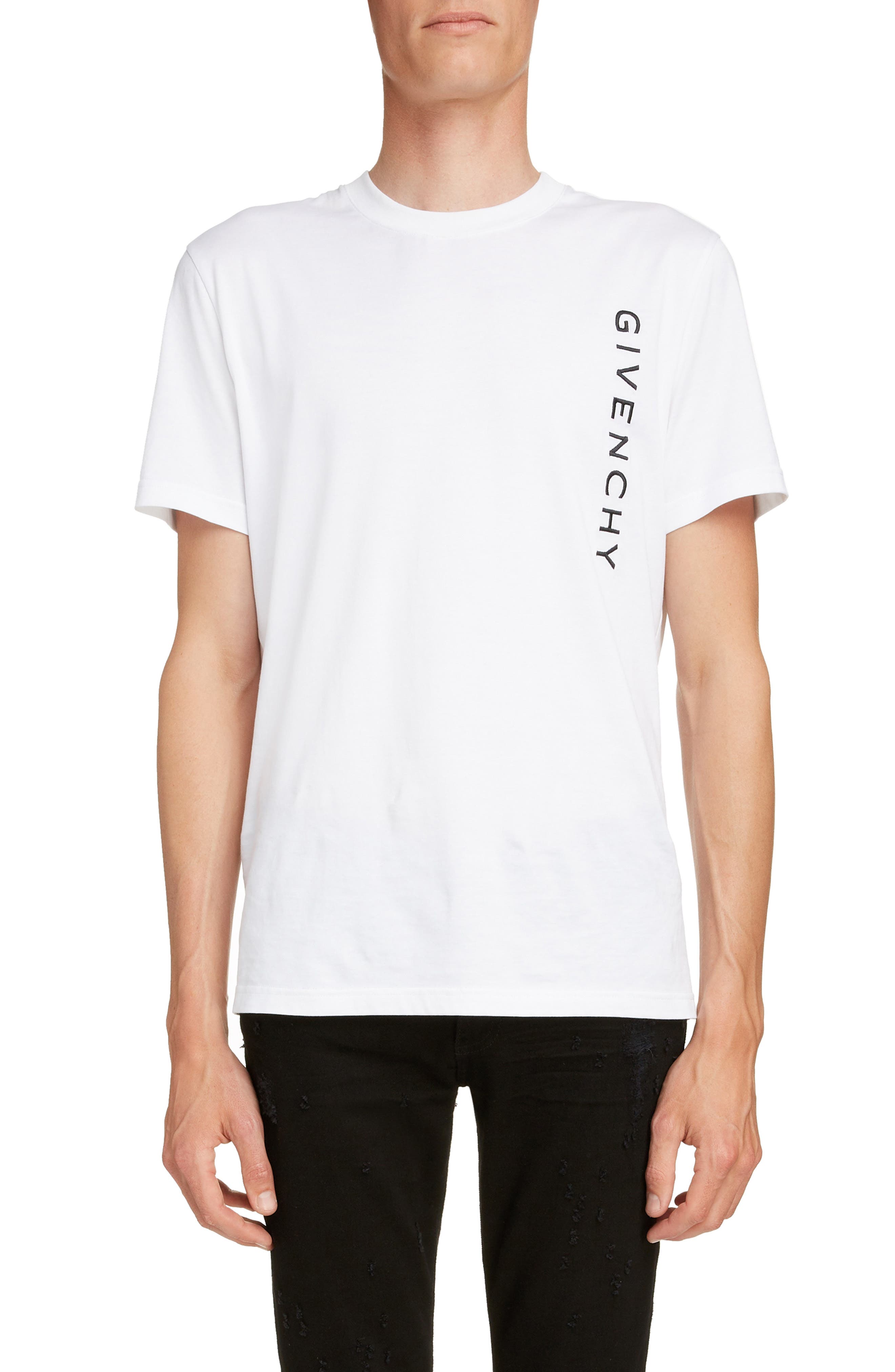 Givenchy Vertical Logo Embroidered T 