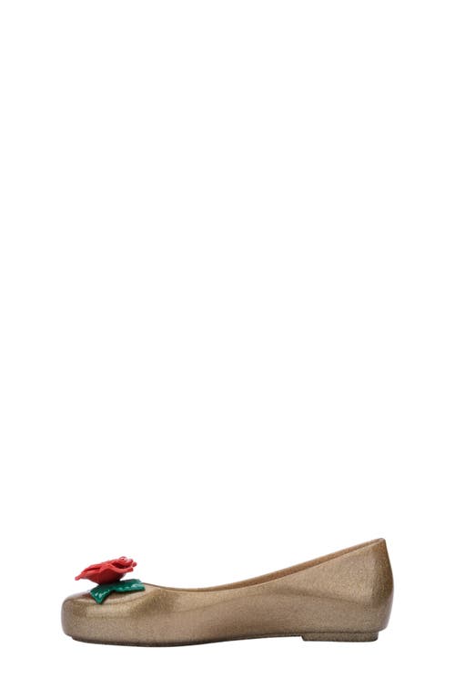 Melissa Mini  Sweet Love Disney Princess Flat In Gold/red