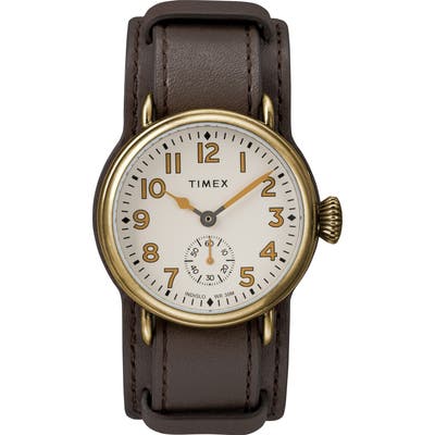 Timex Waterbury Welton Leather Cuff Watch,