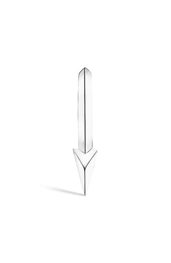 Maria Tash Single Faceted Short Spike Clicker Earring In White Gold