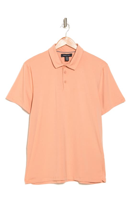Shop Kenneth Cole Button Polo In Coral