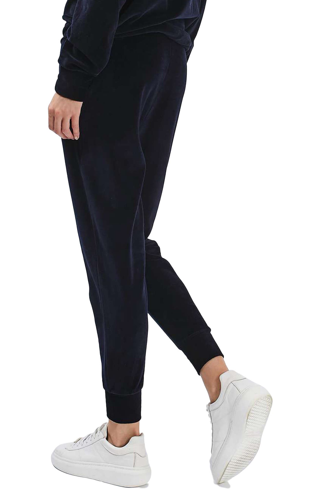 ladies velvet joggers