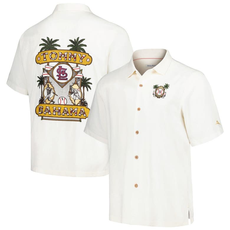 Shop Tommy Bahama White St. Louis Cardinals Pitcher's Paradiso Button-up Camp Shirt