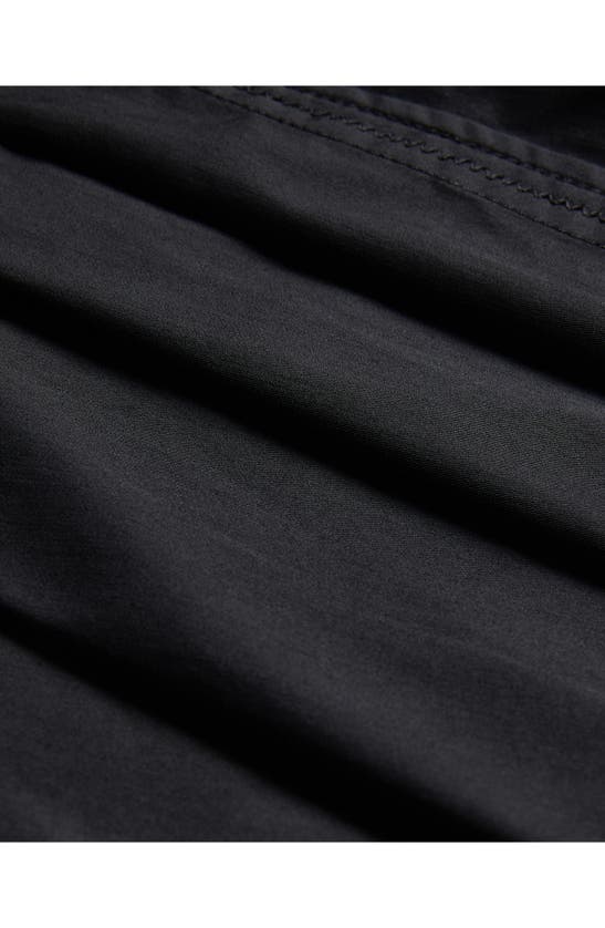 Shop Ted Baker Burdur Stitch Detail Puff Sleeve Cotton Blend Top In Black
