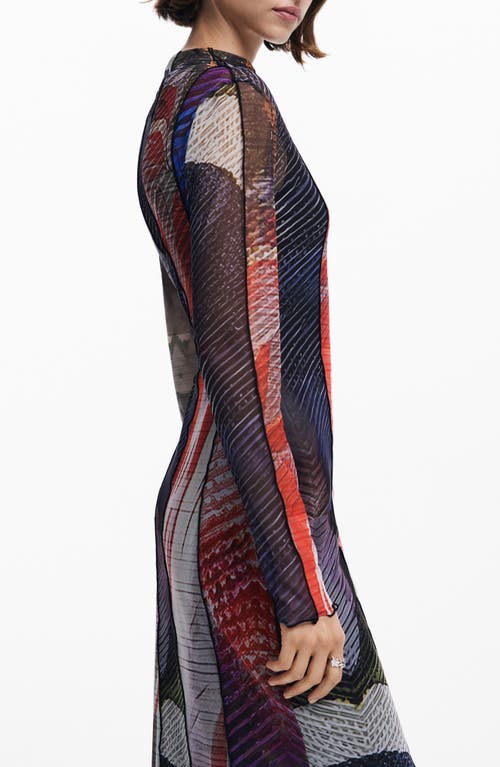 Desigual Carson Contrast Print Dress In Multicolor In Mix