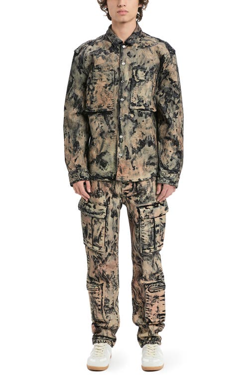 Shop Vayder Camo Print Twill Overshirt In Jolson