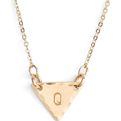 Nashelle 14K-Gold Fill Initial Triangle Necklace