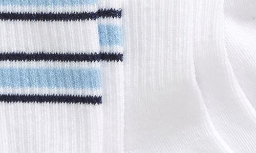 Shop Nordstrom Kids' Assorted 6-pack Stripe Rib Crew Socks In White- Multi Stripe Crew Pack