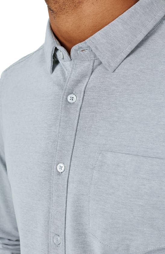 Shop 7 Diamonds Solid Oxford Button-up Shirt In Grey
