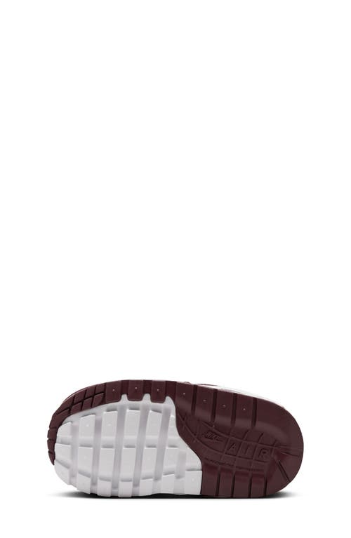 Nike Kids' Air Max 1 Easyon Sneaker In White/ Burgundy/ Violet Ore
