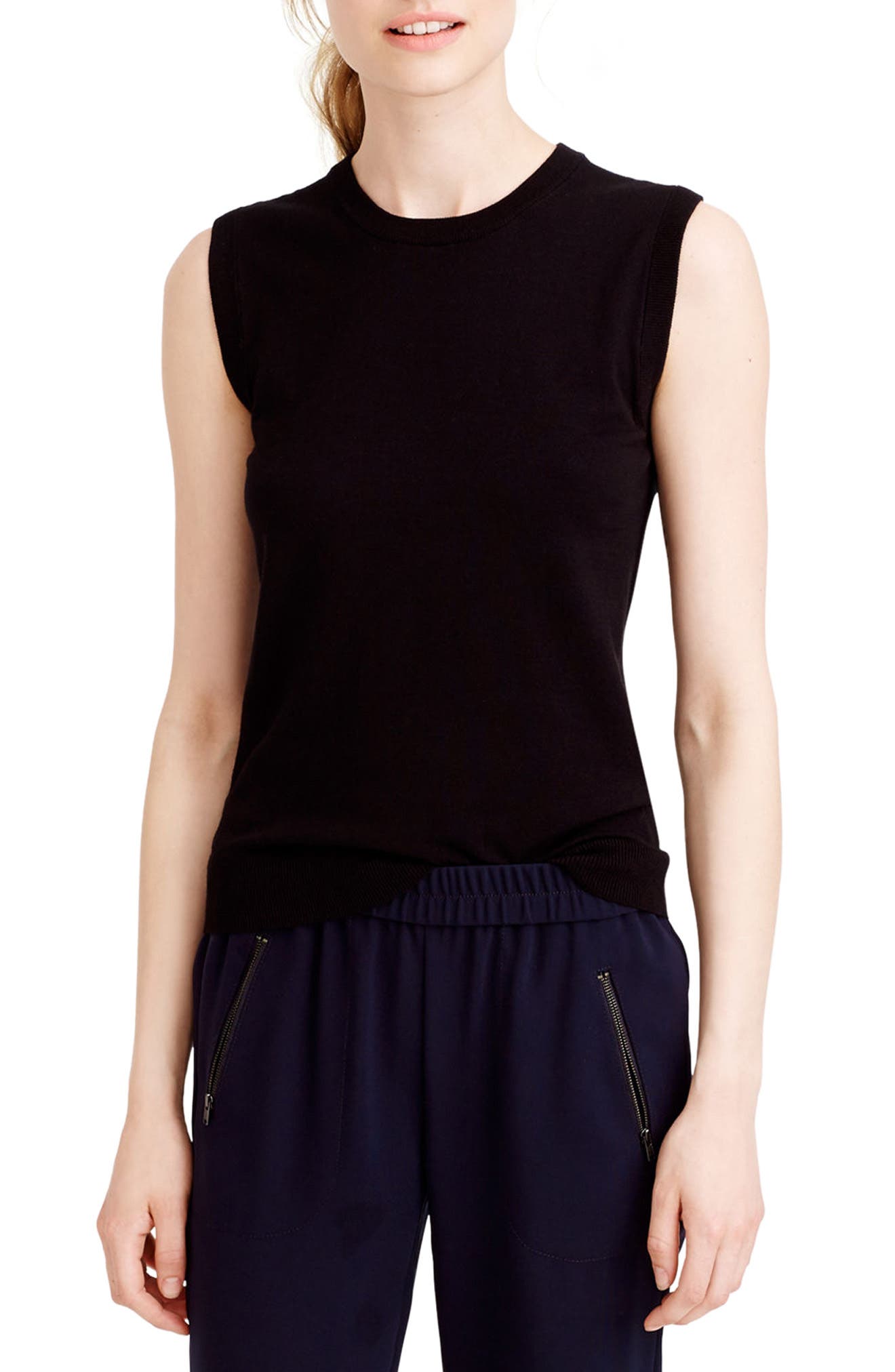 J.crew Tops Jackie Cotton Blend Shell