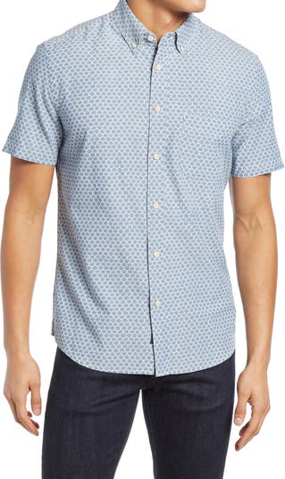 Faherty Playa Regular Fit Print Short Sleeve Button-Down Shirt | Nordstrom