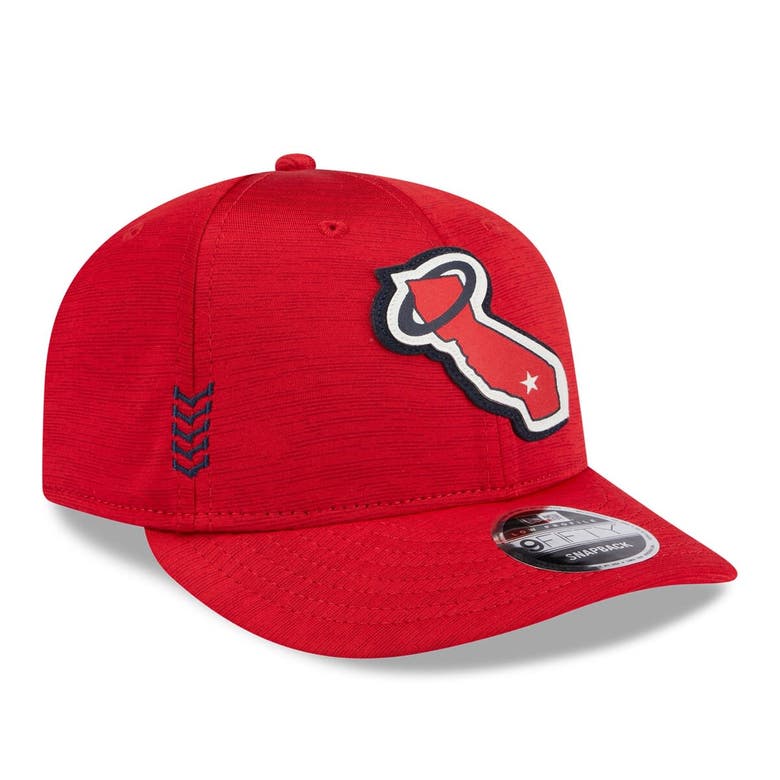 Shop New Era Red Los Angeles Angels 2024 Clubhouse Low Profile 59fifty Snapback Hat