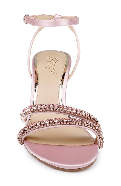 Jewel Badgley Mischka Rosa Ankle Strap Sandal In Pale Pink