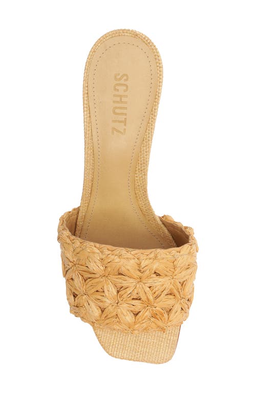 Schutz Dethalia Straw Raffia Sandal In Perola