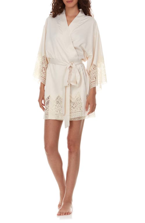 Genevive Short Robe in Antique Ivory