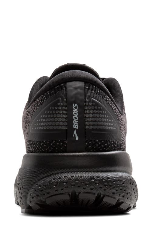 Shop Brooks Ghost 16 Gtx Gore-tex® Waterproof Running Shoe In Black/black/ebony