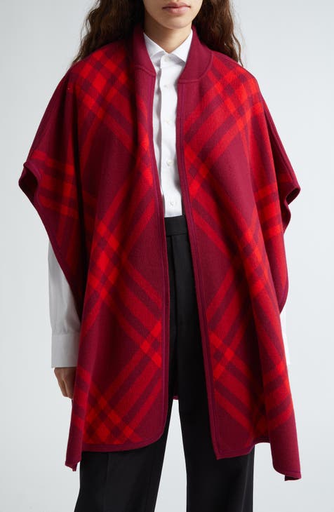 Carly Check Wool Cape