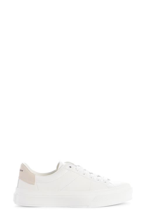 Shop Givenchy City Sport Lace-up Sneaker In White/beige