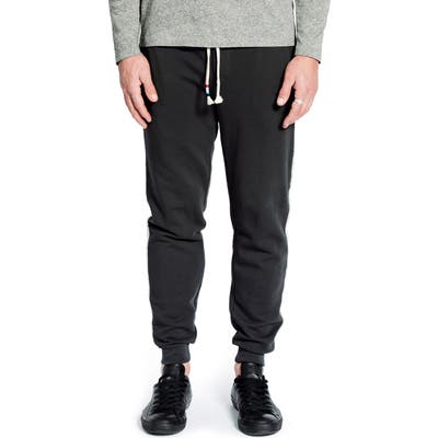 Sol Angeles Neppy Stripe French Terry Sweatpants, Black