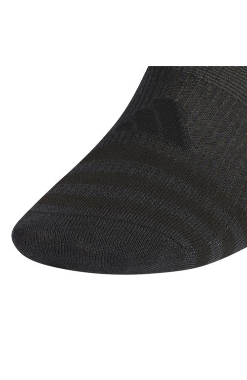 Shop Adidas Originals Adidas 6-pack Superlite No-show Socks In Black/night Grey