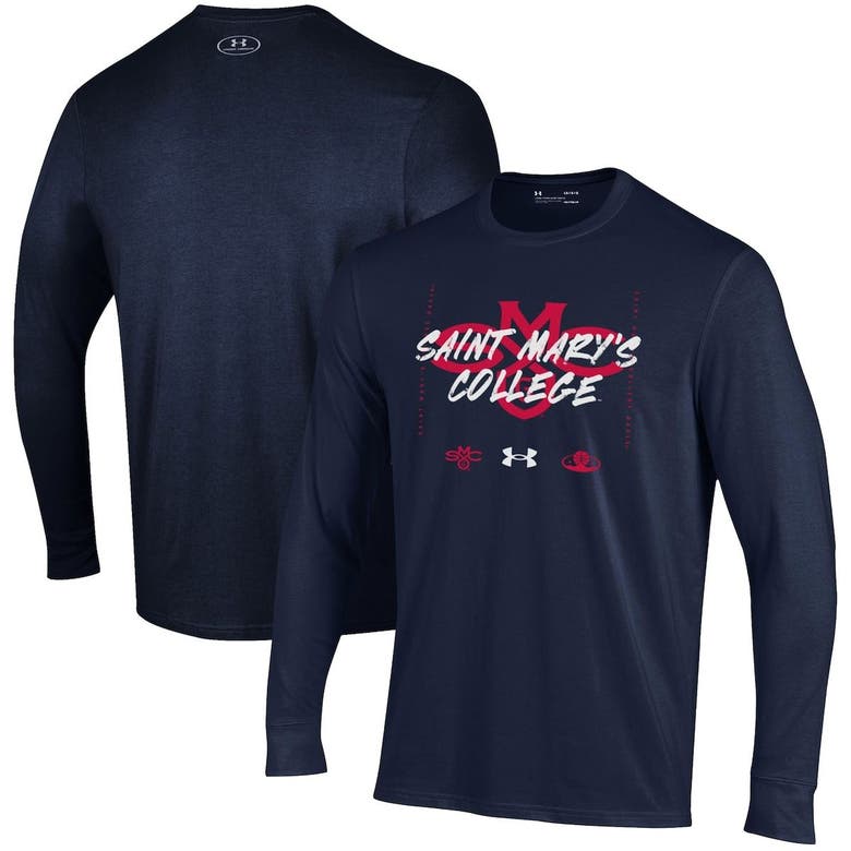 Under Armour Kids' Youth   Navy Saint Mary's Gaels 2023 On Court Bench Unity Long Sleeve T-shirt