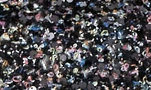 Endless Rose High Waist Wide Leg Bouclé Tweed Pants In Black Multi