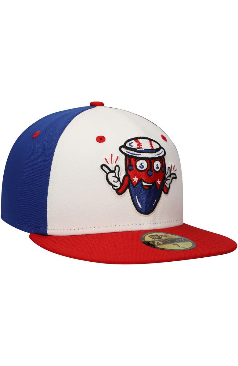New Era Men's New Era White Congueros de Syracuse Copa de la Diversión 59FIFTY Fitted Hat, Alternate, color, White