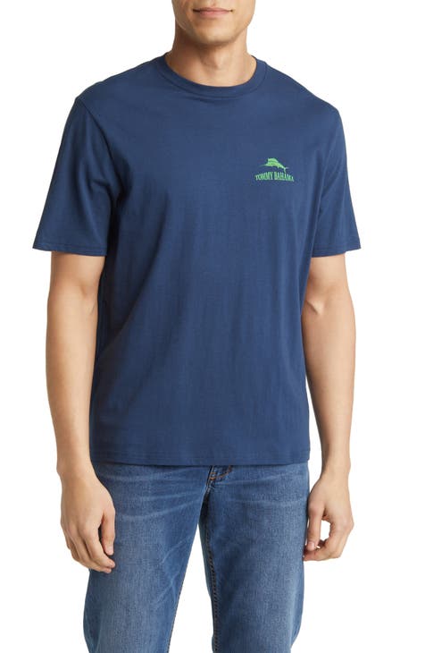 Tommy Bahama Men's Grassy Conditions Graphic T-Shirt - Navy - Size M