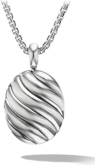 David Yurman Sculpted Cable Locket Amulet in Sterling Silver Women's
