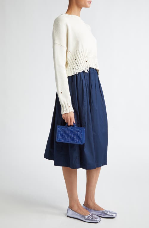 Shop Marni Tropicalia Leather Crossbody Bag In Royal/blue