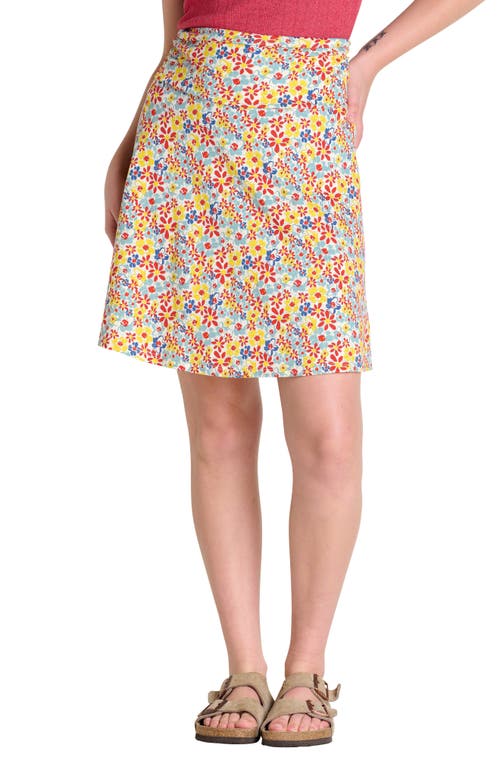 Chaka Knit A-Line Skirt in Barley Multi Floral Print