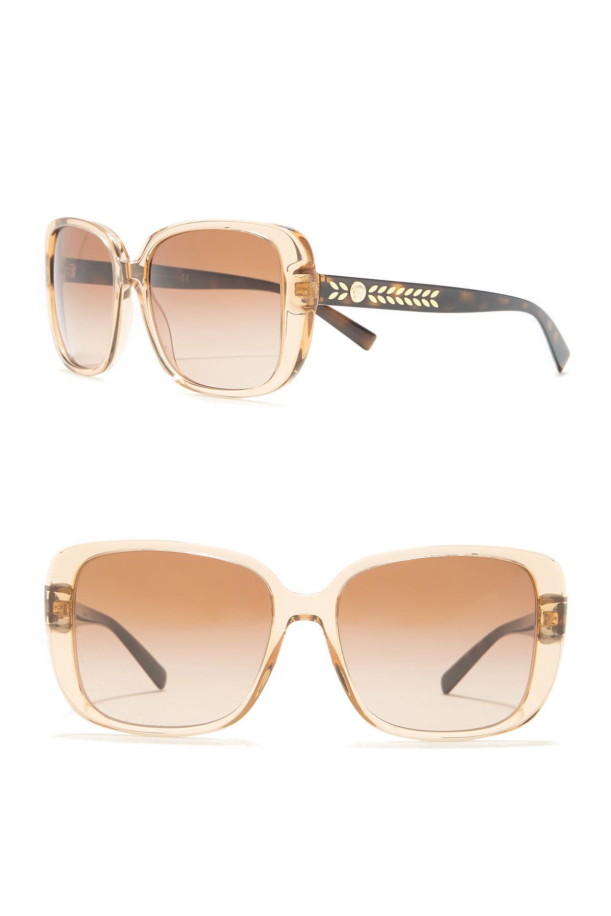 versace 56mm square sunglasses