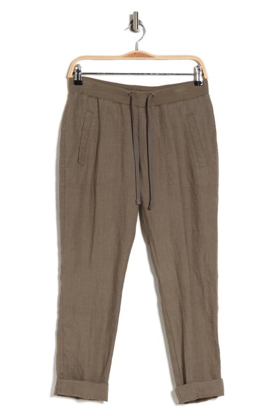 James Perse Linen Utility Pants In Ammo