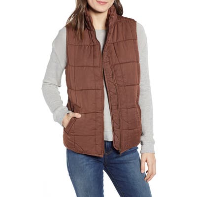 Thread & Supply Kensington Quilted Vest, Brown