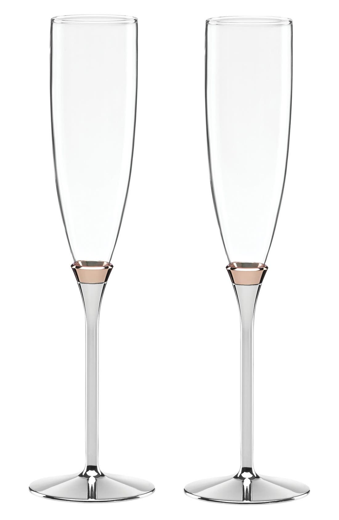 kate spade new york 'rosy glow' champagne toasting flutes (set of 2