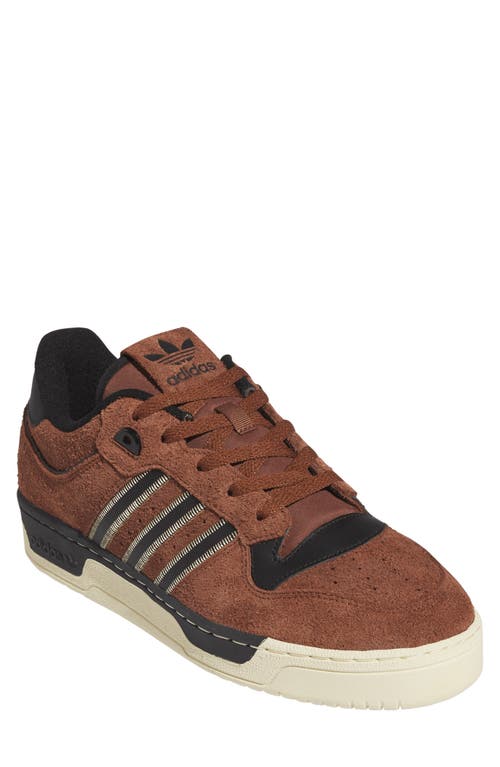 adidas Rivalry 86 Low Basketball Sneaker in Brown/Black/Easy Yellow at Nordstrom